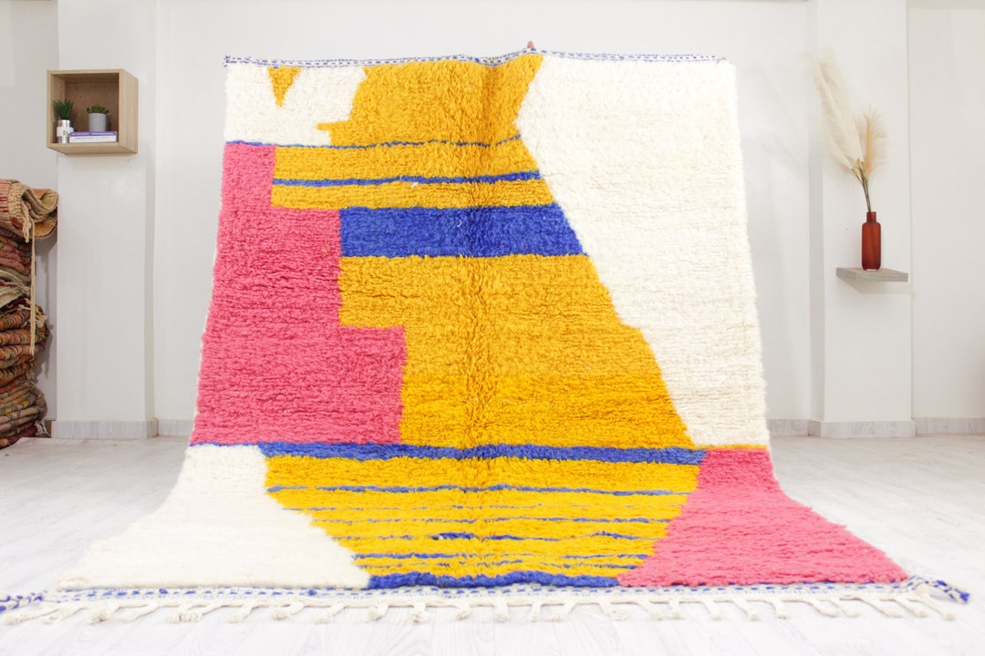 Moroccan Area Rug Soft Handmade Rug Berber Carpet Custom Etsy