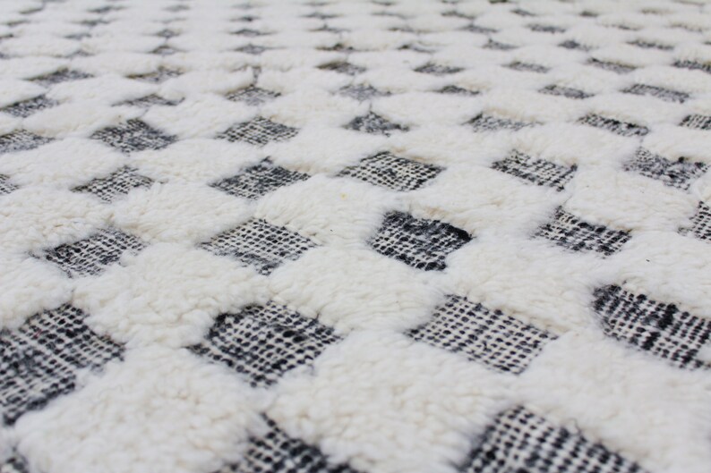 White Moroccan Rug Tufted Modern Living Room Rug White and Etsy