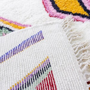 Beni ourain rug kilim rug living room rug home decor fabric colorful carpet moroccan rug tapis azilal soft wool image 10