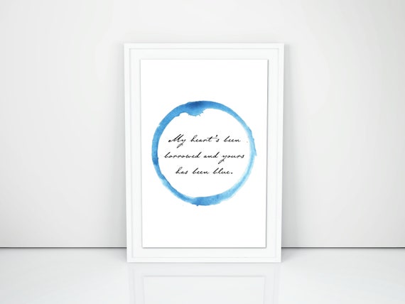 Taylor Swift Lover Lyrics Printable Poster Digital Print