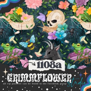 Spooky Spring 1108a Seamless Digital Fabric Pattern