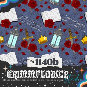 Dark Fairytale 1140b Seamless Digital Fabric Pattern