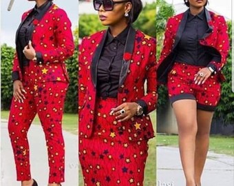 female ankara jacket