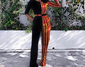 ankara pinafore jumpsuit