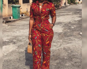 off shoulder ankara jumpsuit