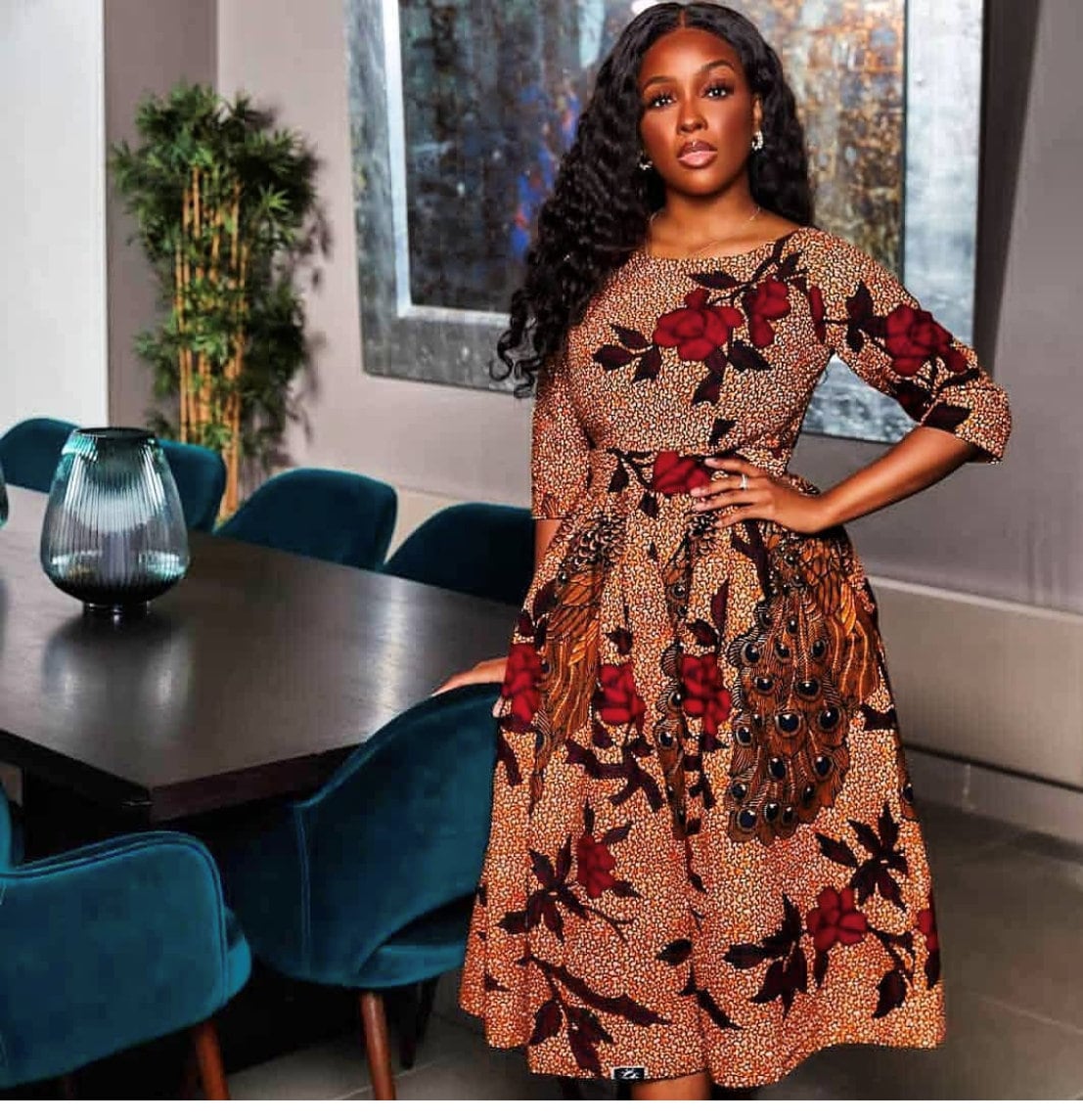 ankara midi dresses