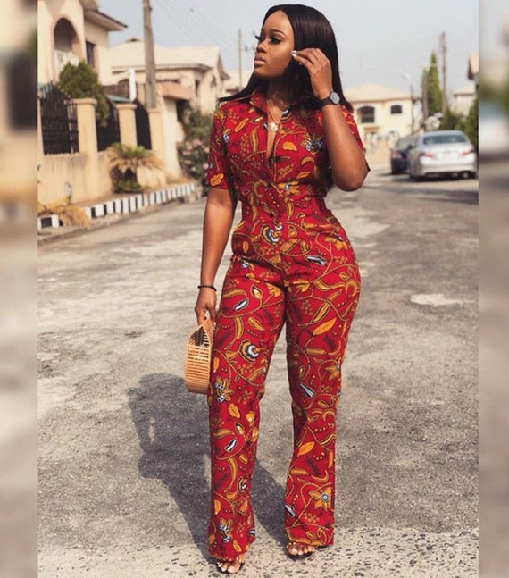 Ahdia Ankara Jumpsuit, African Print Jumpsuit, African Clothing for Women,  Ankara Fashion Ankara Clothing, African Jumpsuit 