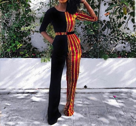 Anum Ankara Jumpsuit,african Women Jumpsuit,african Clothing for Women,  Ankara Print Jumpsuit,wide Leg Jumpsuit 