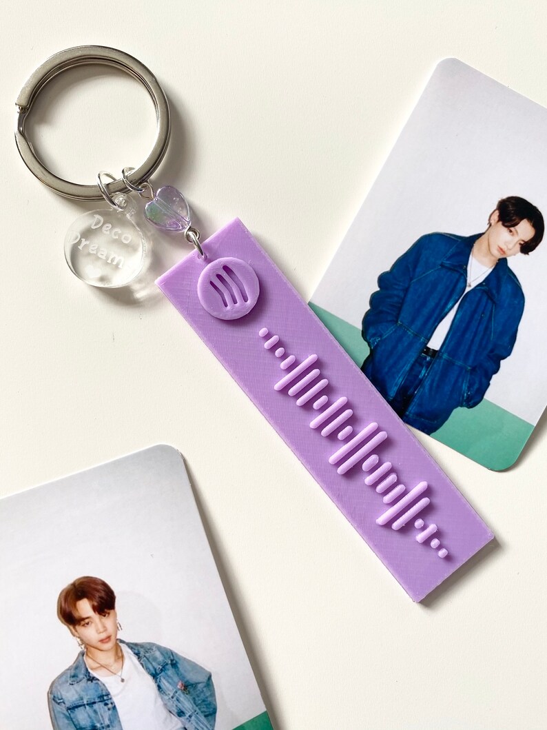BTS Dynamite 3D impreso Spotify código Keychain Escaneable ...