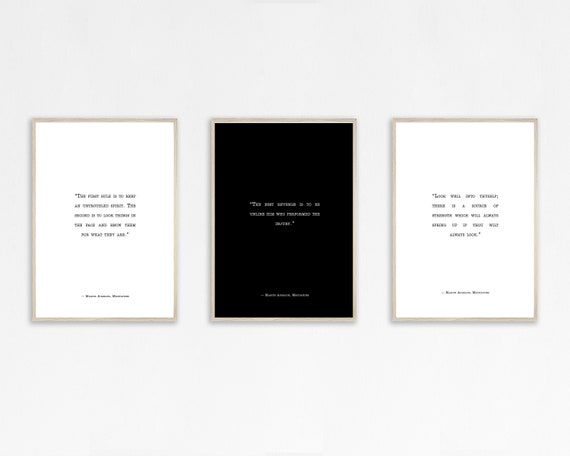 Marcus Aurelius Quote Meditations Inspirational Quotes Etsy