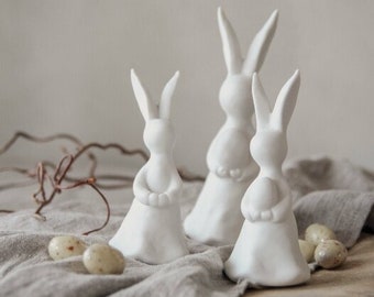 Keramik Hase zum Stellen verschiedene Größen | Ostern | Frühling | Osterhase