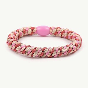 Braided hair tie different colors Scrunchies Hair Accessories Hair accessories Bracelet Summer Edition Rot/pink/beige