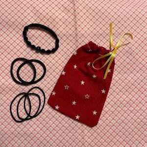 Hair Tie Tote! A small tote to hold hair ties so they are easy to find and don&#39;t get lost!