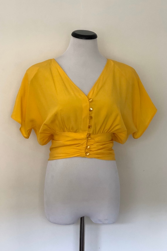 Vintage 1980’s ‘Emanuel Ungaro’ Yellow Blouse