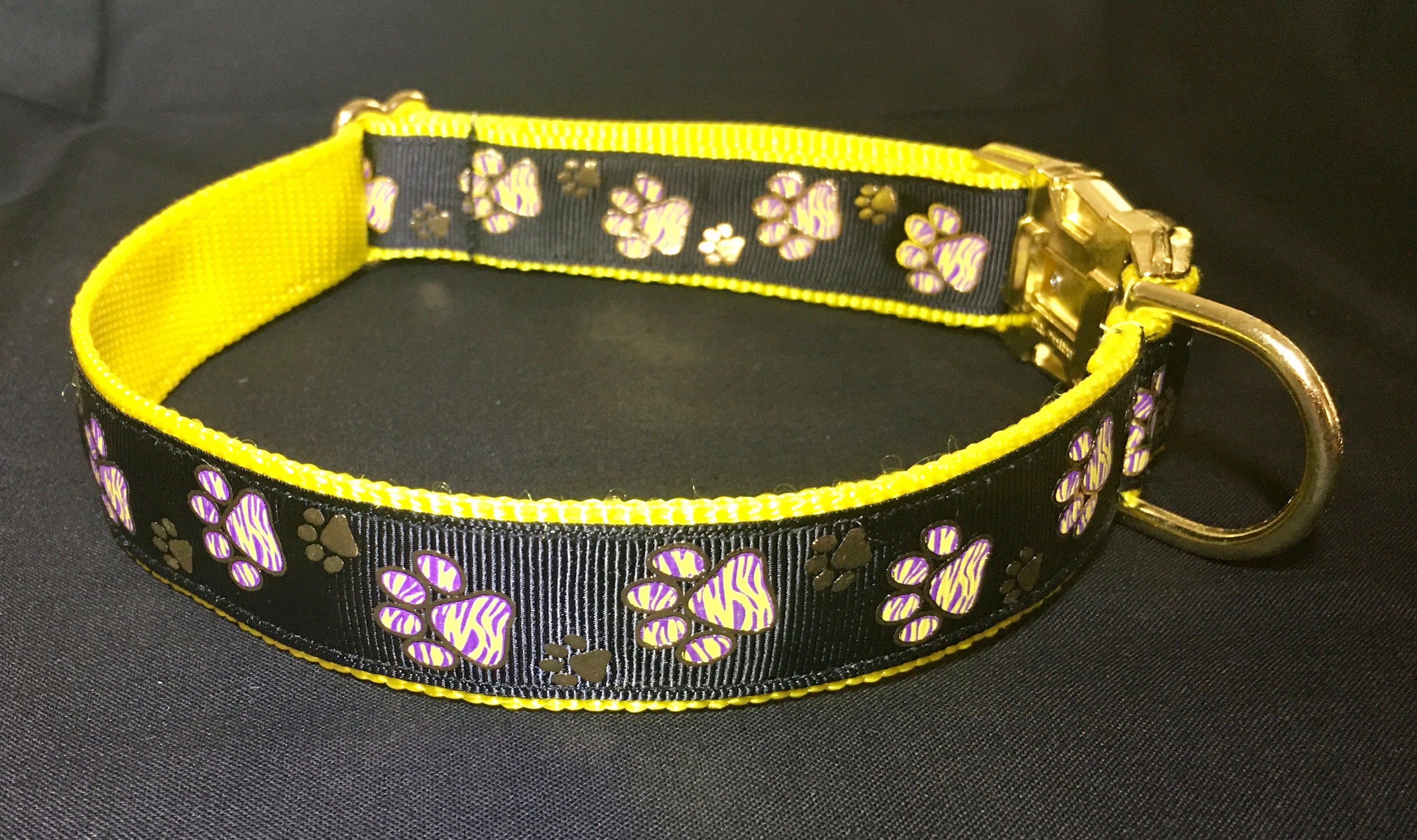 LSU themed Dog Collars 1 for Medium to Extra Large Dogs Etsy
