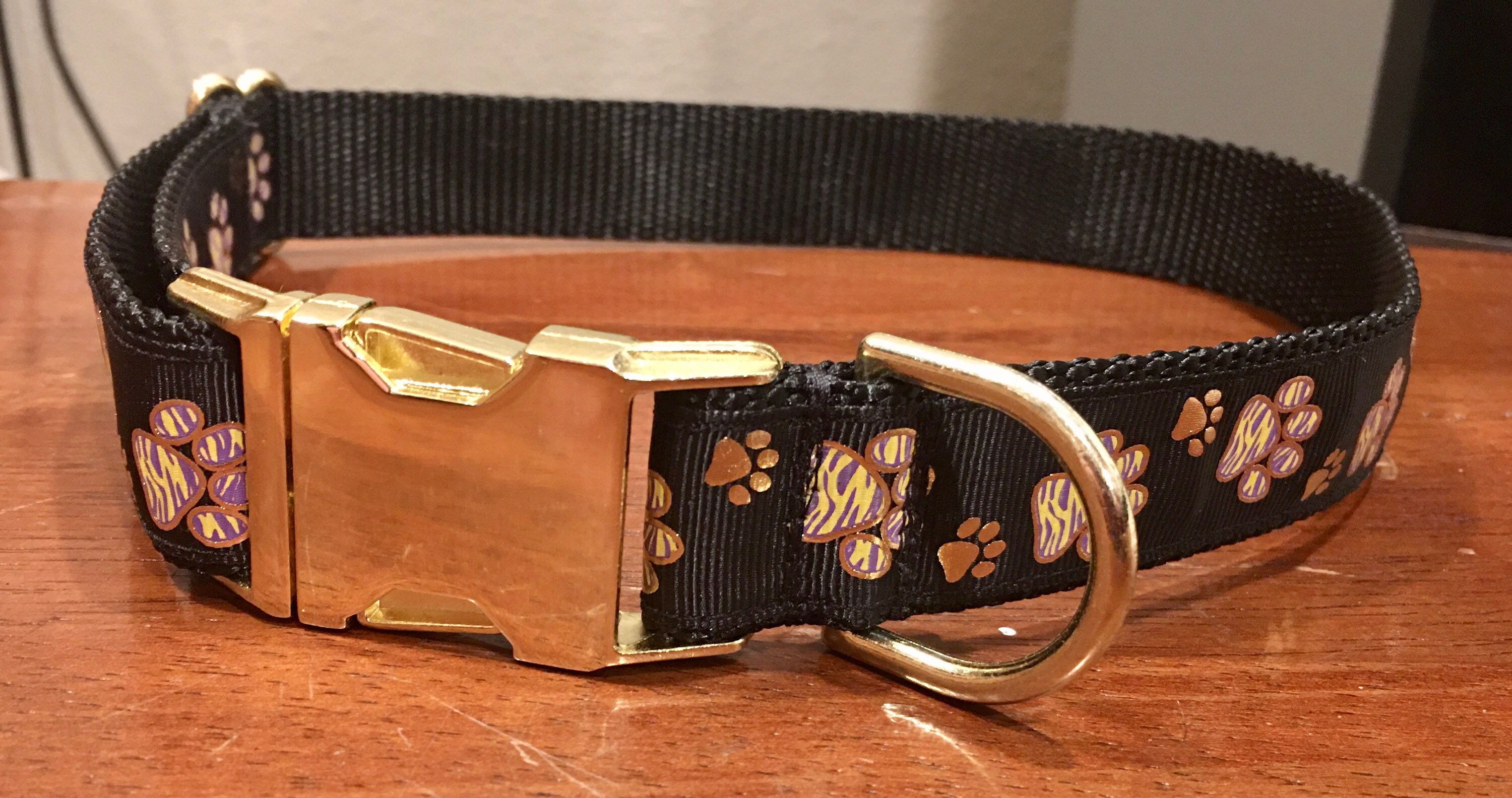 LSU themed Dog Collars 1 for Medium to Extra Large Dogs Etsy