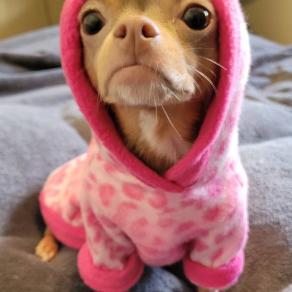 Fleece Dog Hoodie Etsy