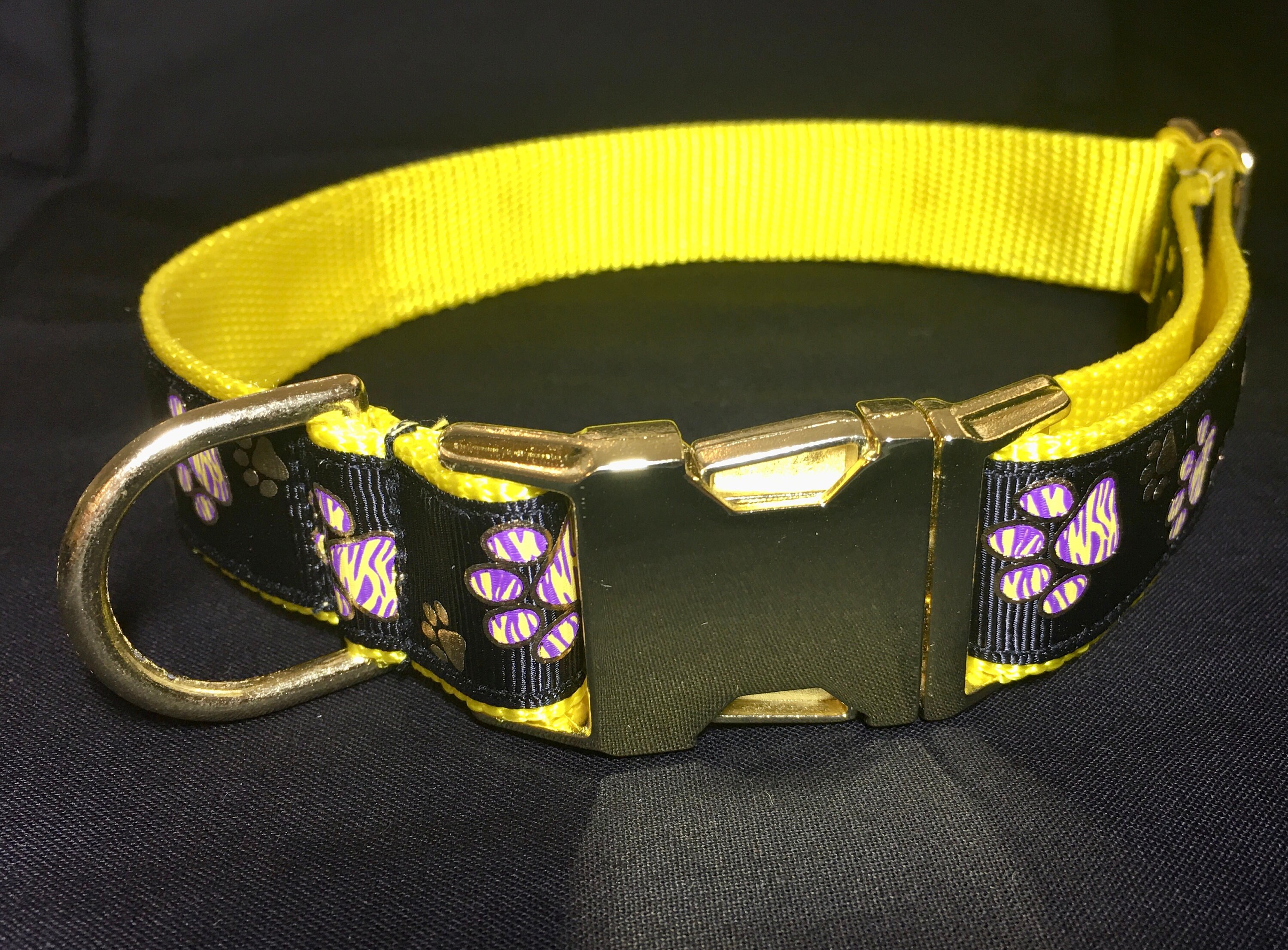 LSU themed Dog Collars 1 for Medium to Extra Large Dogs Etsy