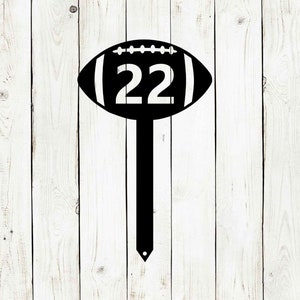 Football Custom Stake Metal Sign, Football, Football Sign, Football Yard Sign, Football Number Sign, Football, Sports
