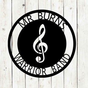 Custom Music Sign, Band Room Sign, Treble Clef, Music Class, Music Teacher, Band Sign, Band Room, Class Room, School