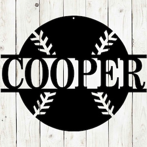Baseball Custom Monogram Name Metal Sign, Baseball, Baseball Sign, Metal Sign, Custom Metal Sign, Birthday