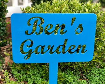 Custom Garden Sign, Personalized Garden Sign, Garden, Garden Stake, Garden Art, Metal Yard Art, Outdoor Sign, Outdoor patio