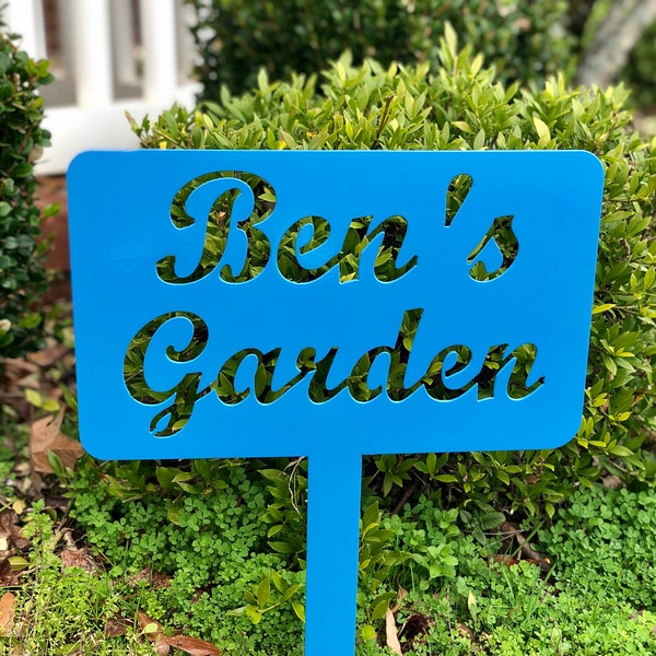 Custom Garden Sign, Personalized Garden Sign, Garden, Garden Stake, Garden Art, Metal Yard Art, Outdoor Sign, Outdoor patio