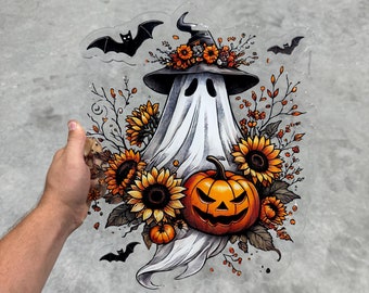 Halloween Ghost Acrylic Door Hanger, Fall Seasonal Decor
