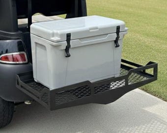 Handmade Utility Cargo Rack | Golf Cart/ATV Basket | 12 Gauge Steel Cooler Basket