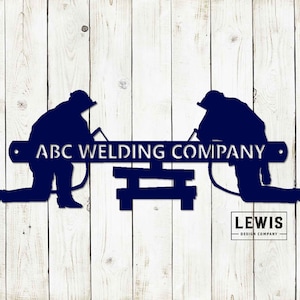 Pipeline/Welding Custom Name Metal Sign - Garage Decor, Shop Decor, Welding, Fabrication, Metal Sign, Welding Gift, Metalworking