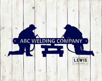 Pipeline/Welding Custom Name Metal Sign - Garage Decor, Shop Decor, Welding, Fabrication, Metal Sign, Welding Gift, Metalworking