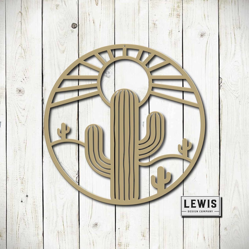 Cactus Metal Wall Art Southwestern Metal Art Cactus Wall Etsy