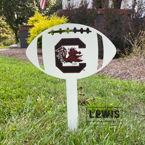 South Carolina Gamecocks Football Stake Metal Sign, Football Sign, Football Yard Sign, Football, Sports, Gamecocks, College Football