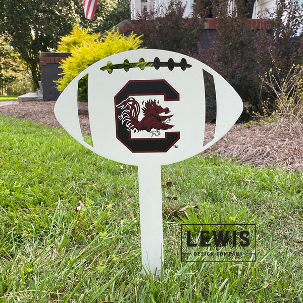 South Carolina Gamecocks Football Stake Metal Sign, Football Sign, Football Yard Sign, Football, Sports, Gamecocks, College Football