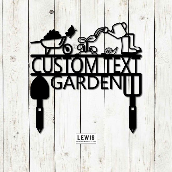 Custom Garden Sign, Personalized Garden Sign, Garden Stake, Garden Art, Metal Yard Art, Mother’s Day, Metal Garden Sign, Outdoor patio