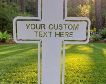 Lewis Design Custom Metal Cross, Outdoor Yard Sign
