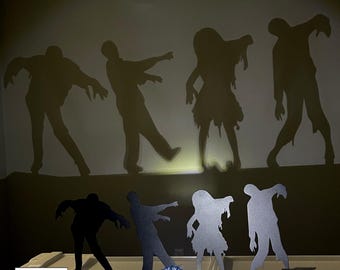 Zombies Metal Yard Stakes, Halloween Decor, Halloween Yard Decoration, Halloween Yard Decor, Zombie Shadow Casters, Metal Shadow Caster