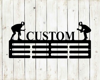 Wrestling Custom Name Medal Hanger - Medal Display, Sports Medals, Kids Room Sports Decor, Wrestling Gift, Athletic Awards