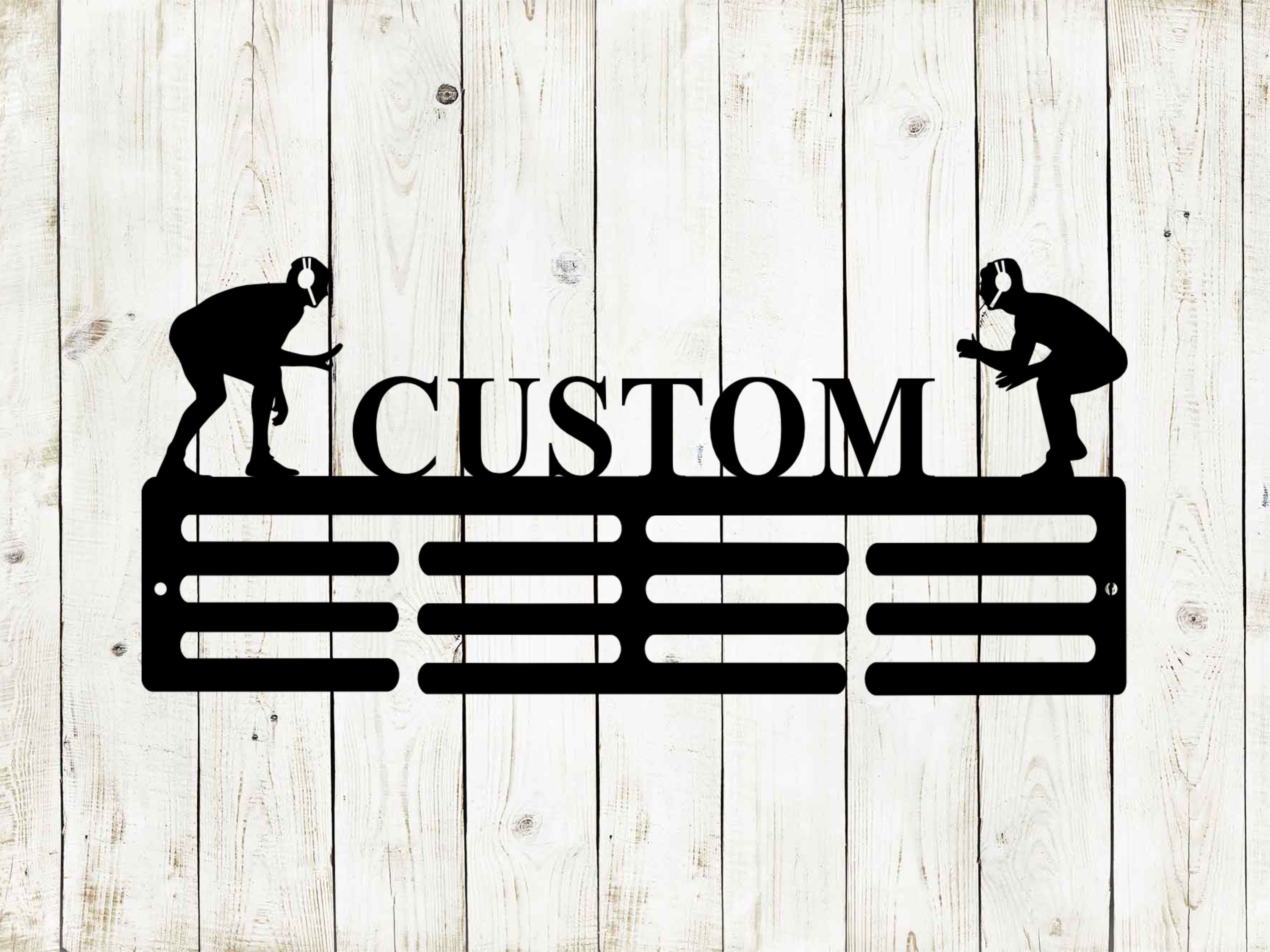Wrestling Custom Name Medal Hanger - Medal Display, Sports Medals, Kids Room Sports Decor, Wrestling Gift, Athletic Awards