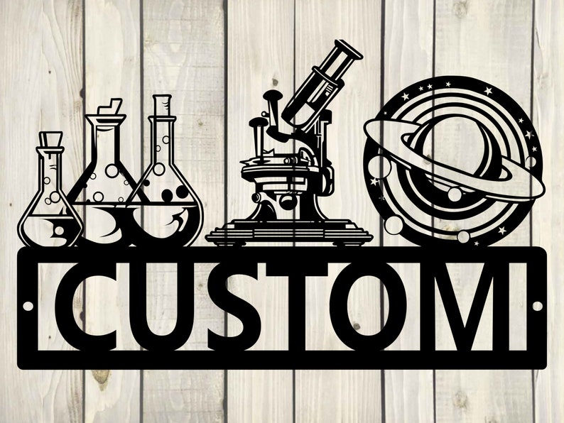 Science Custom Name Metal Sign, Classroom Custom Sign, Personalized ...
