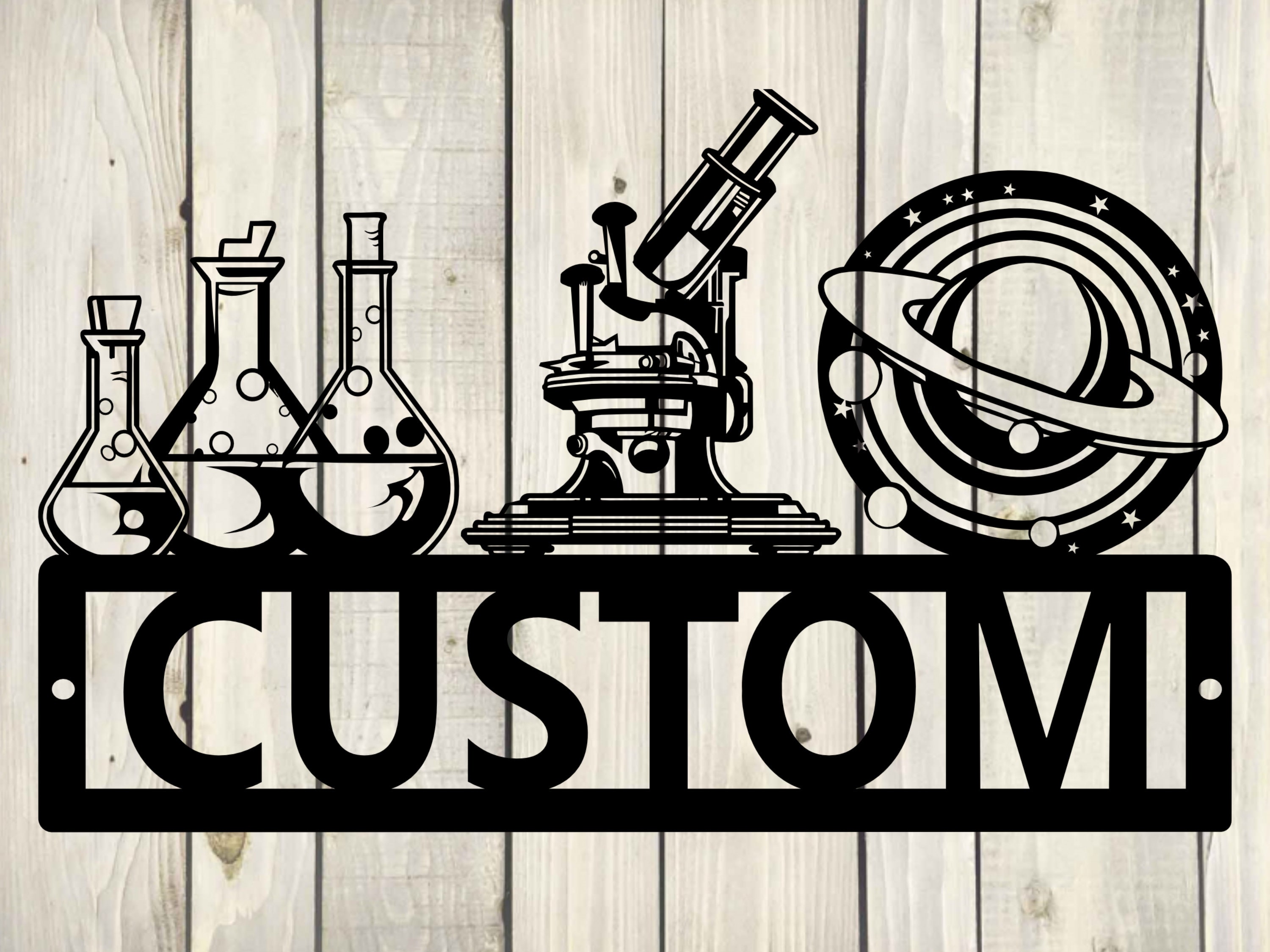 Science Custom Name Metal Sign, Classroom Custom Sign, Personalized ...