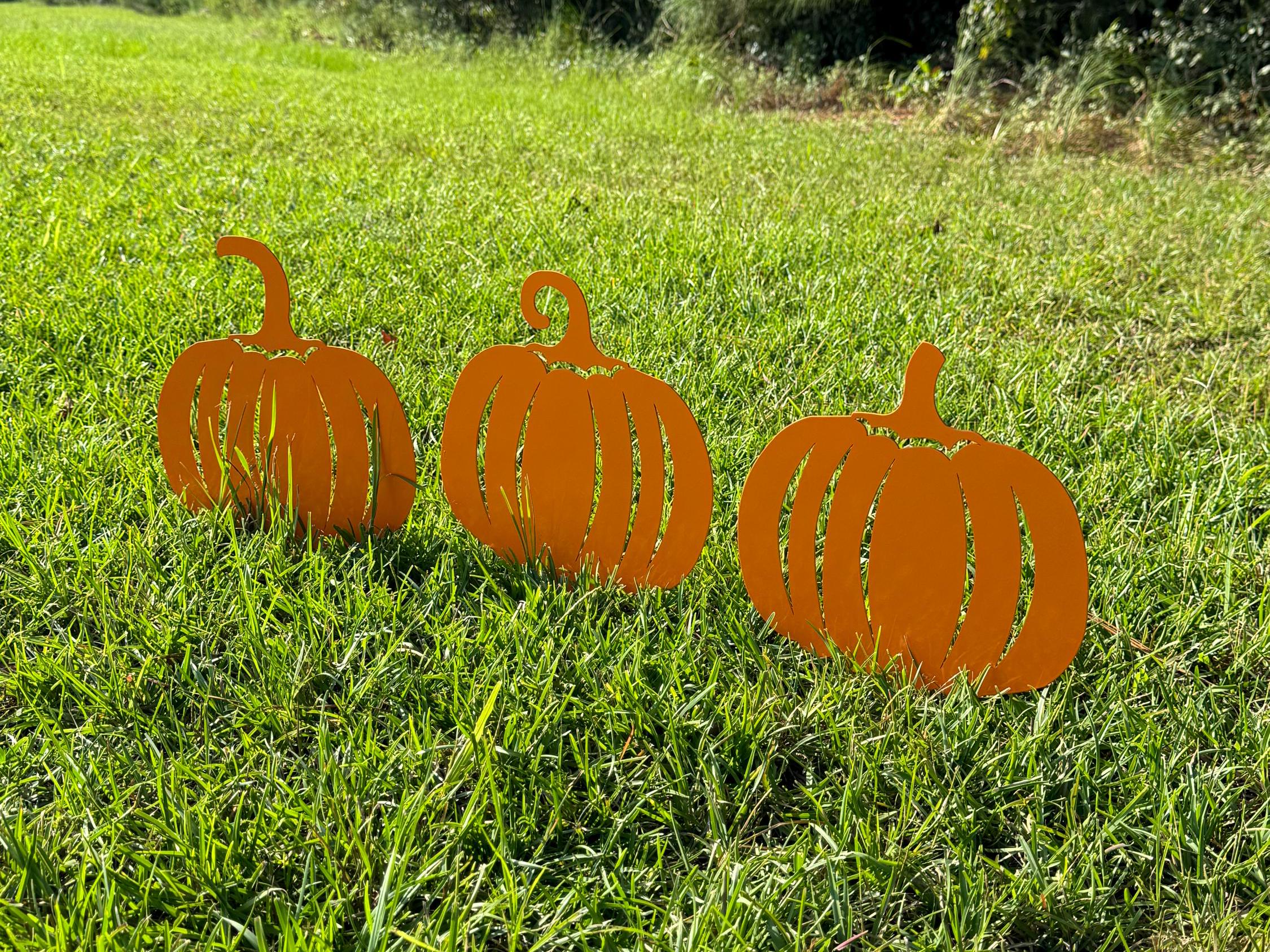 Fall Pumpkins Yard Stakes, Metal Yard Decor - Etsy