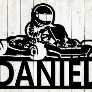 Go Kart Custom Name Sign, Go Kart Sign, Go Cart Sign, Kart, Cart, Go Cart,  Sports Sign, Custom Metal Sign, Metal Sign, Racing Sign, Karting