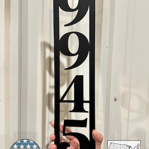 Placa de dirección vertical, letrero de dirección personalizado con recubrimiento de polvo metálico imagen 2