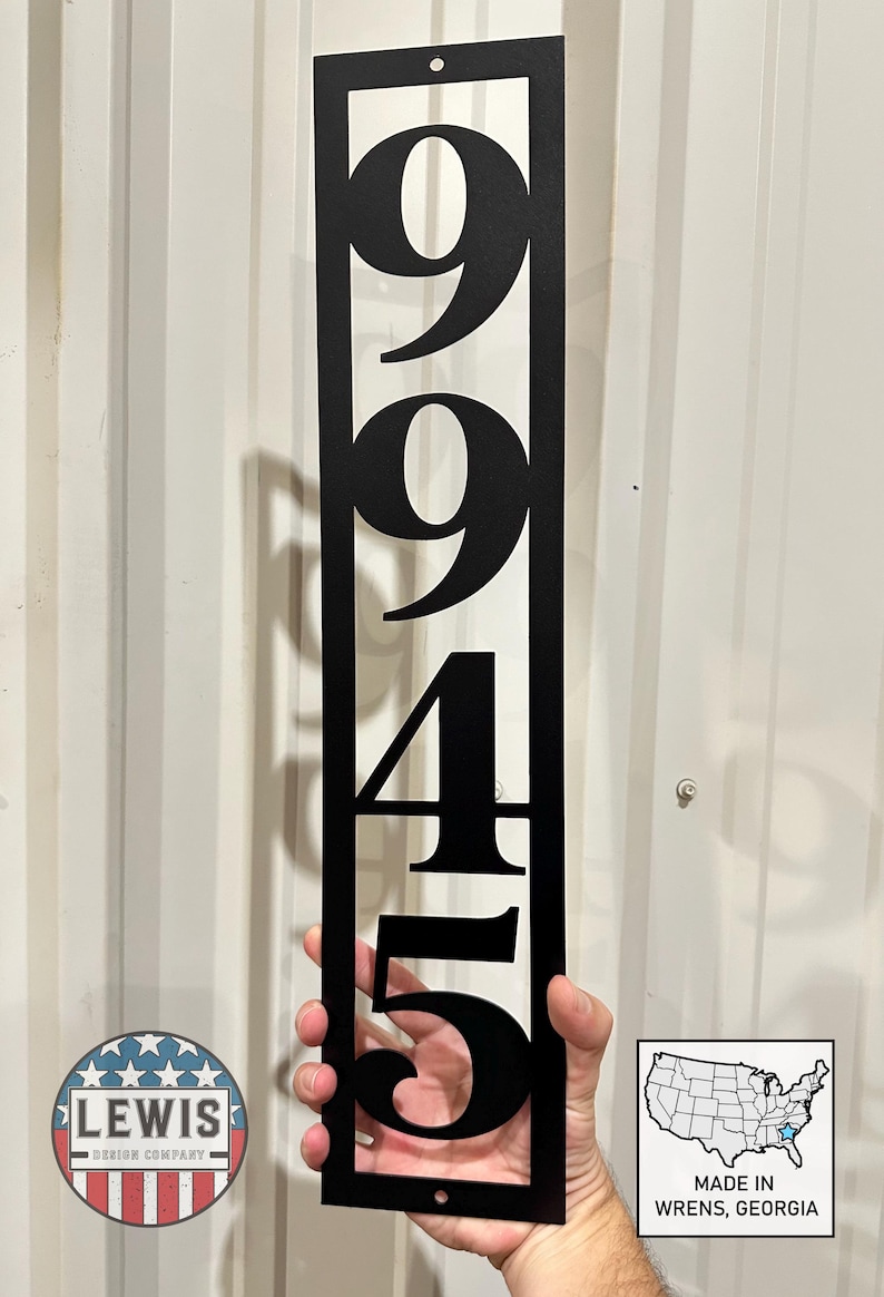Placa de dirección vertical, letrero de dirección personalizado con recubrimiento de polvo metálico imagen 2