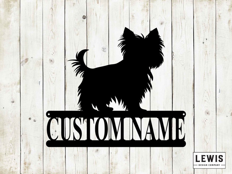 Yorkshire Terrier Wall Sign With Custom Name, Metal Sign, Yorkie Sign ...