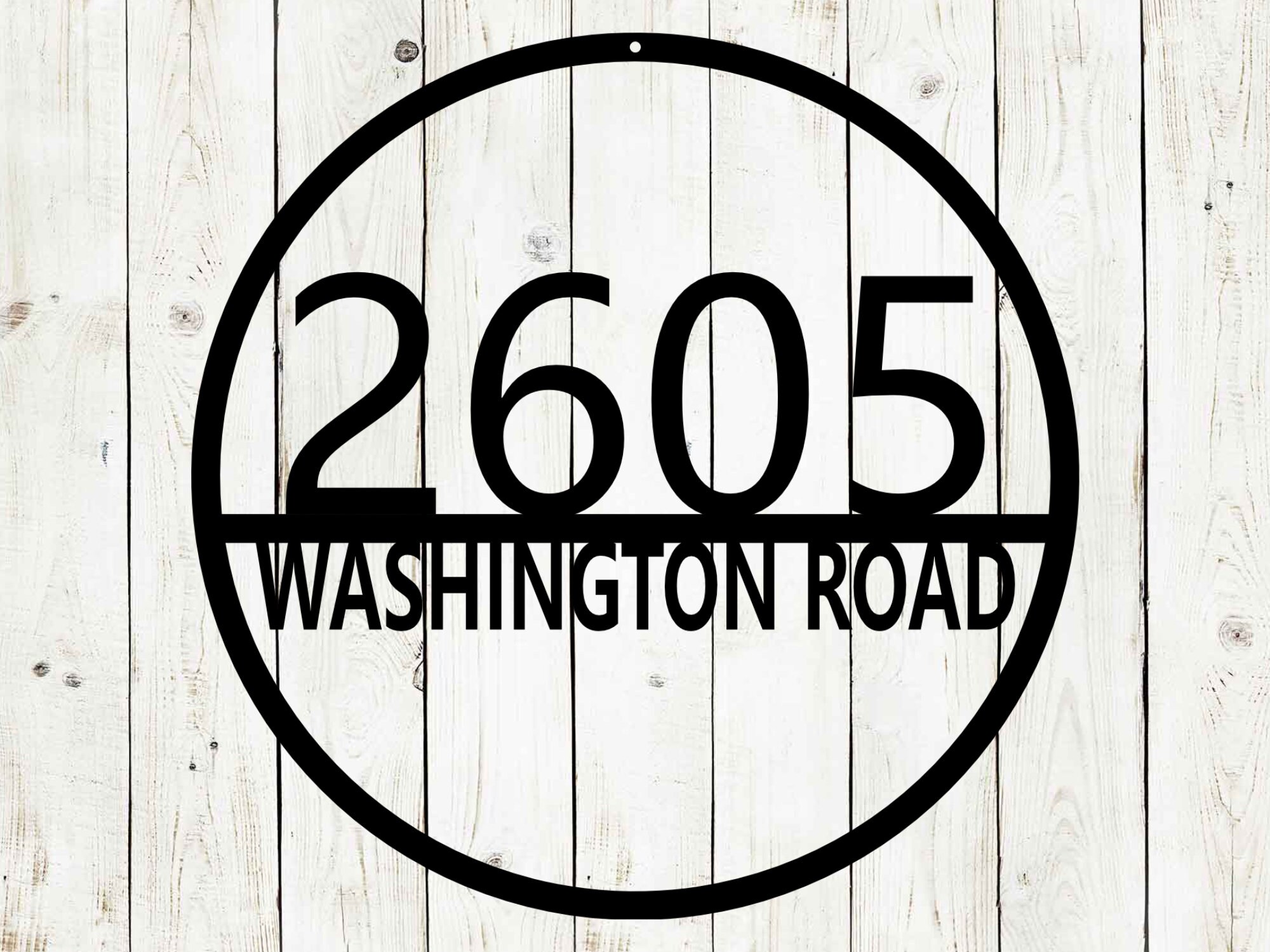 Circle Address Monogram Metal Sign Custom Address Sign Etsy