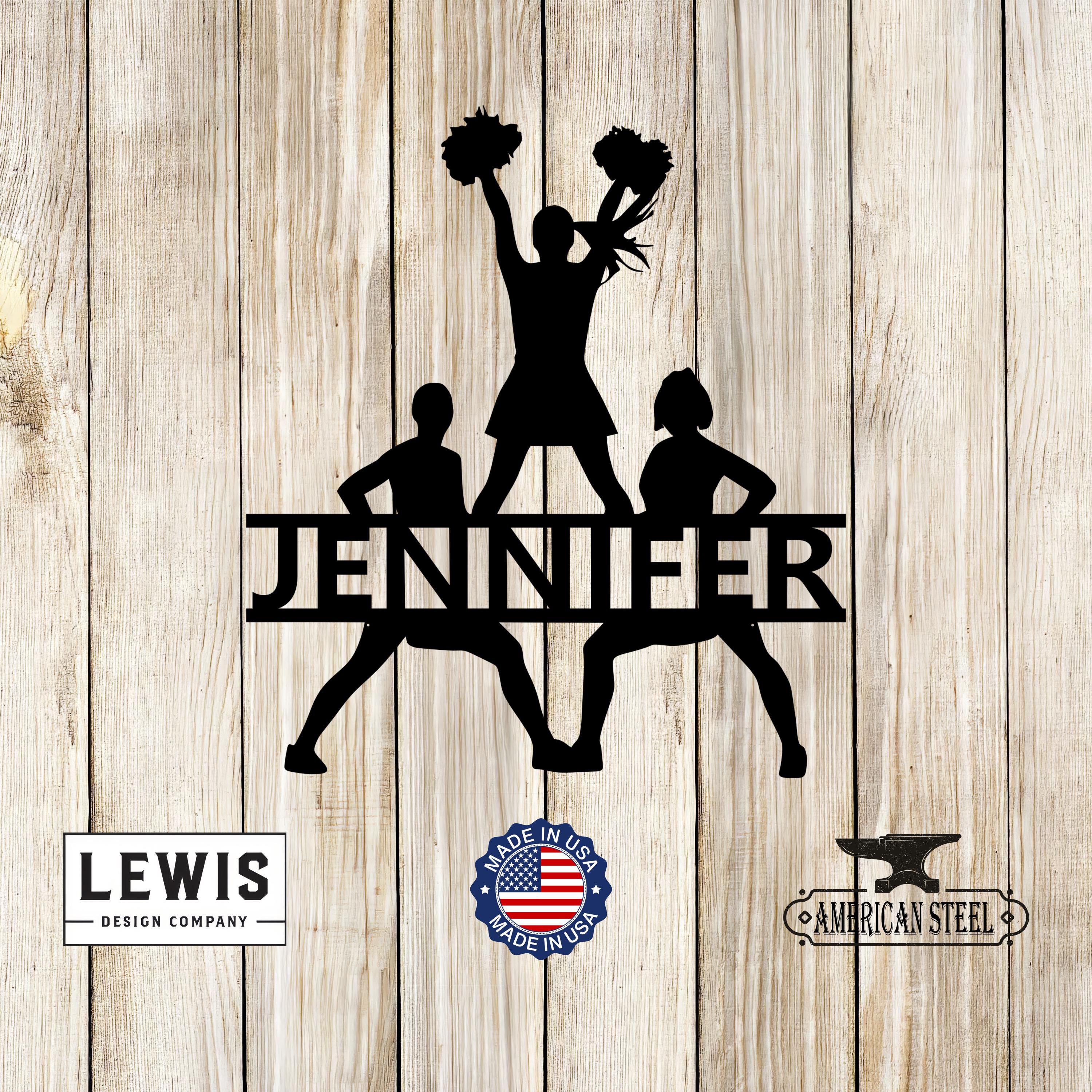 Cheerleader Custom Name Monogram Sign - Cheer Competition, Competition ...