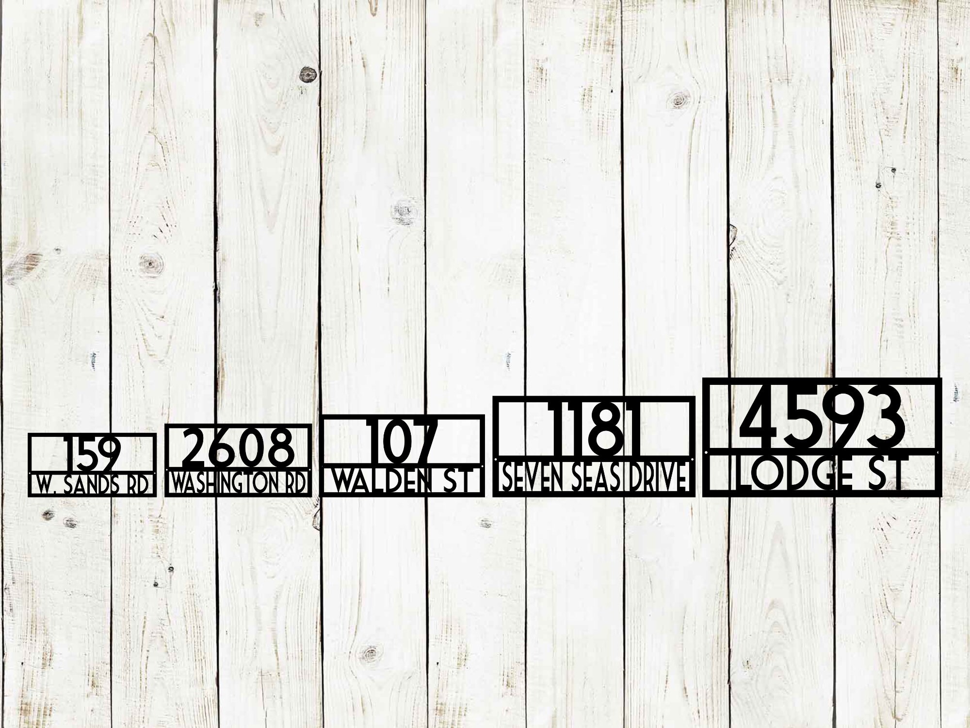 Rectangle Metal Address Sign Custom Address Sign Wall Mount Etsy