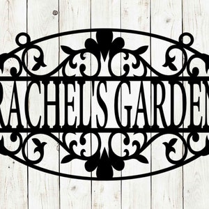 Custom Hanging Garden Sign, Garden Sign, Personalized Garden Sign, Mother’s Day, Garden Flag, Garden Art, Metal Yard Art, Outdoor patio